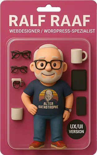 Web Design with a Guarantee – Ralf Raaf as an Action Figure Web Designer